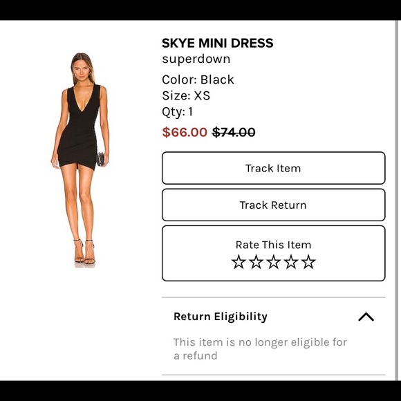 Super down Black Revolve dress good condition worn once - Picture 2 of 2